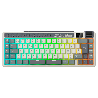 Teclado Rkm70 Wireless Cyan Purple 75%