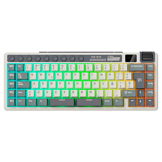 Teclado Rkm70 Wireless Cyan Purple 75%