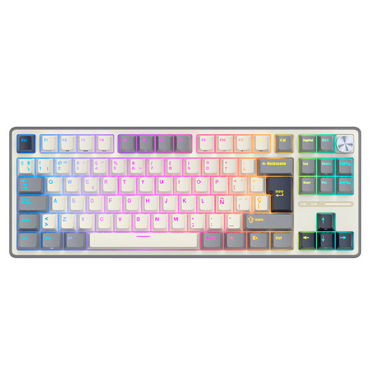 Teclado RKR87 Pro Half Grey 75%