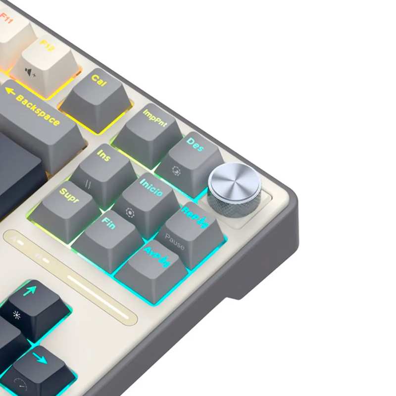 Teclado RKR87 Pro Half Grey 75%